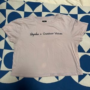 Rapha x Outdoor Voices cropped tee in lavender